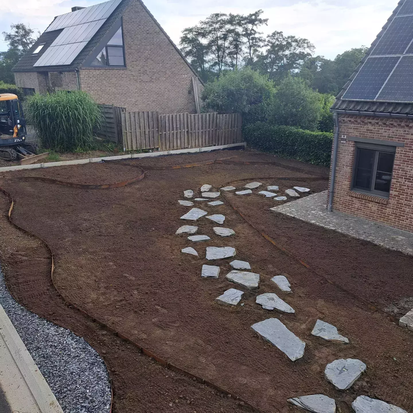 Waterpasserende grind verharding gris de Bourgogne – foto 5