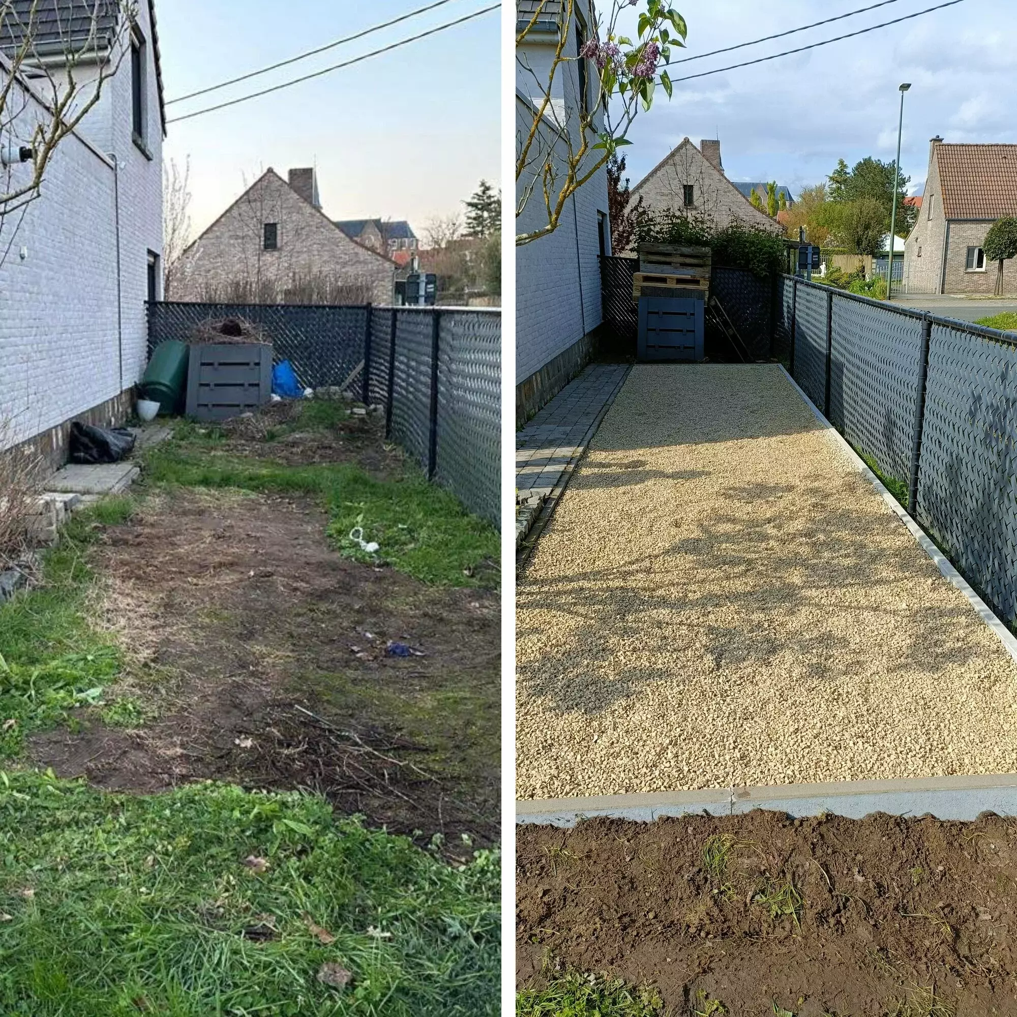 Verwijderen haag en ophogen plantenborder – foto 3