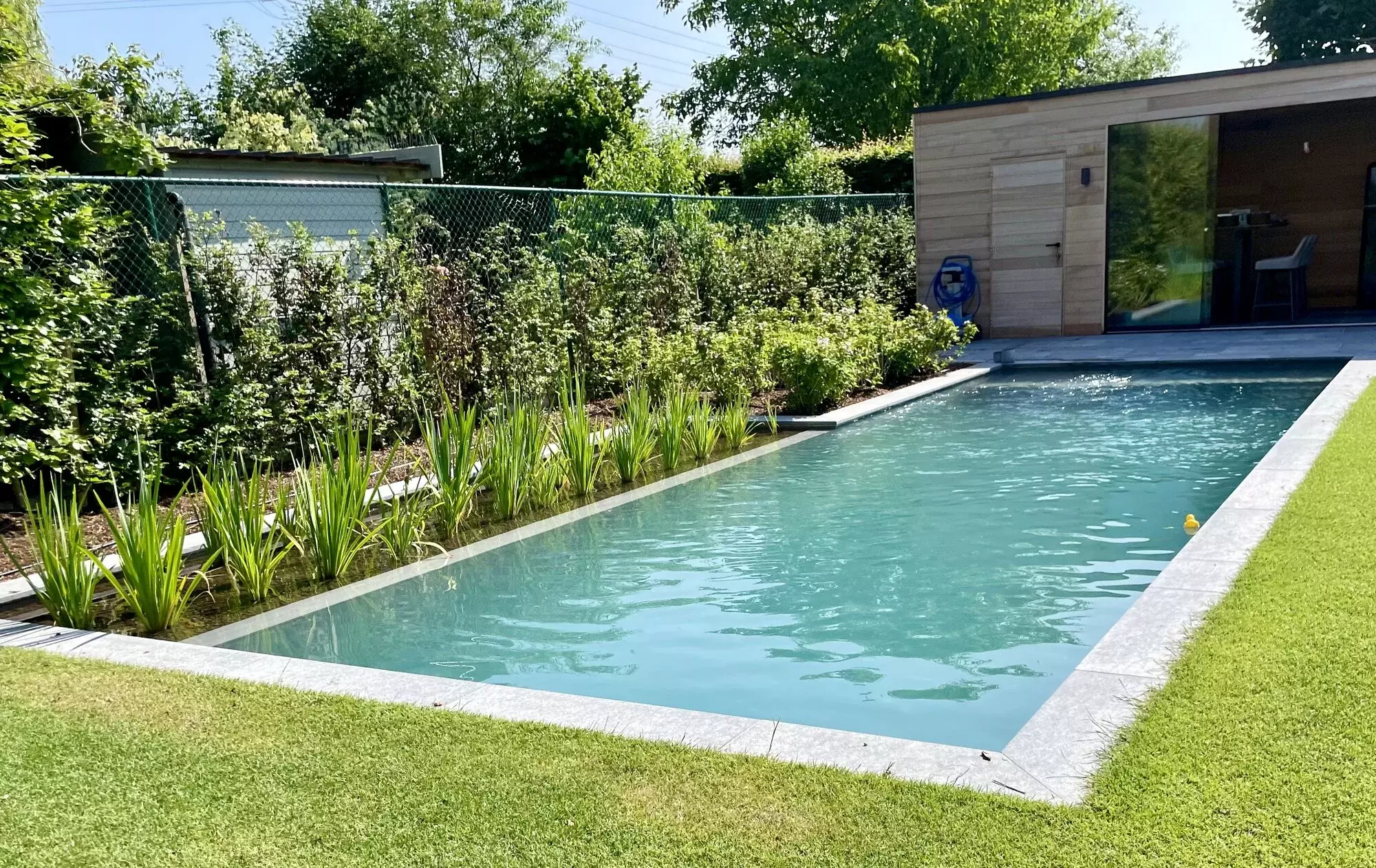 Energiezuinig overloopzwembad met boordstenen aangelegd door Upgrade Pools in Zwevegem – foto 5